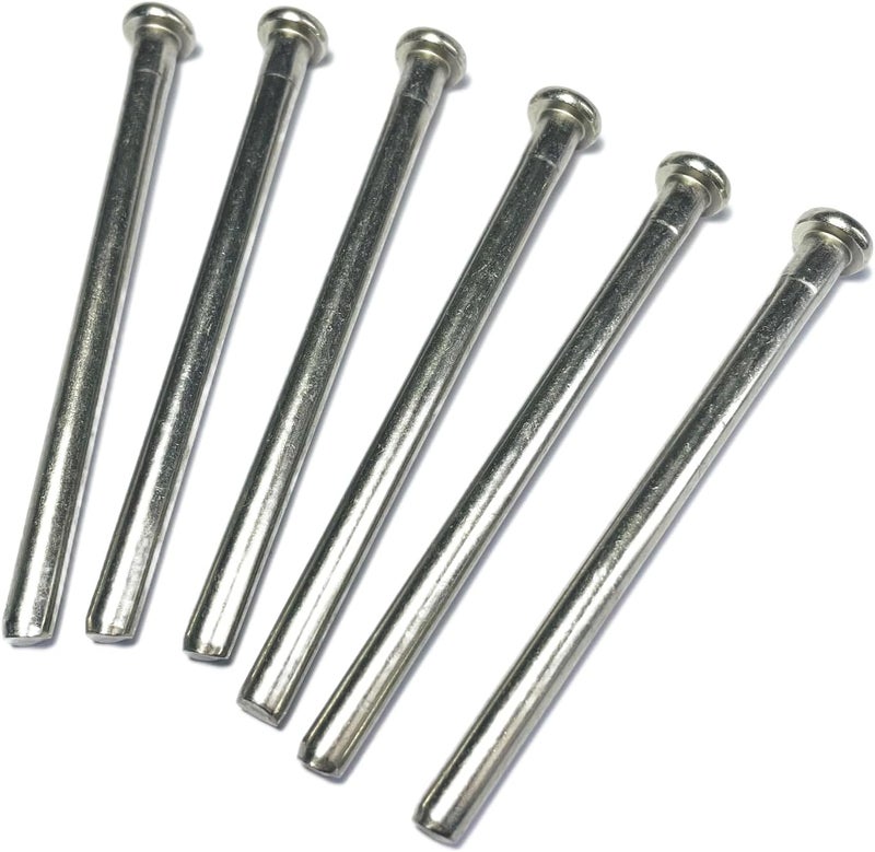 ZDingTech 6pcs 4 inch Interior Door Hinge Pins for Doors 4 Inches Oil Rubbed Bronze Pins Screws Replacement Closing, Silver - Image 1